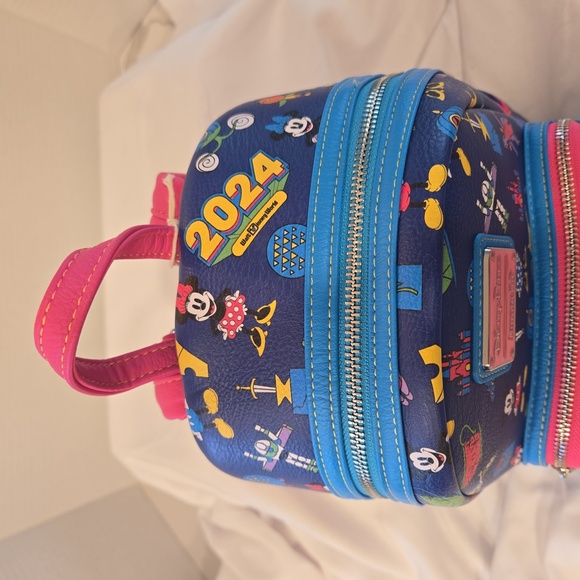 NWT 2024 Disney × Loungefly Mickey Minnie Figment 4 Parks Backpack - Picture 8 of 12